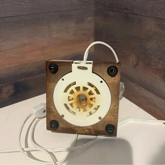 Unicorn Crystal Glass Laser Etched Hologram Lighted Wooden Base Plug In Triangle - Picture 7 of 11